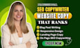 write SEO website ranking copy website copywriting and landing page copy
