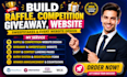 build raffle competition giveaway website, sweaptakes event wesbite design