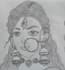 pencil drawing, drawing of god maa durga