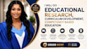 do educational research, curriculum development, competency based education