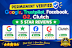 review your google maps, g2, clutch, facebook any website