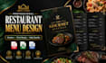 design a modern restaurant menu