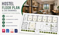 design hostel floor plan accommodation layout cad drawings