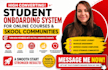 student onboarding system for online courses and skool communities