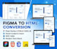 convert figma to responsive HTML CSS and javascript website