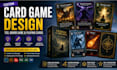 design custom tcg template, card frames, and game art assets