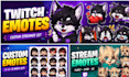 create custom twitch emotes, stream emotes and sub badges