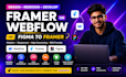 design modern framer webflow website do figma to framer website
