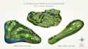 create custom golf course maps, hole maps and vector map illustrations