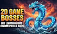 draw and animate 2d cel shaded game bosses and characters