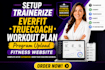 setup trainerize everfit truecoach workout plan program upload fitness website