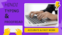 do accurate hindi typing, content writing and proofreading