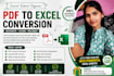 convert PDF to excel, PDF to editable excel spreadsheet