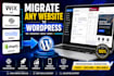migrate wix, squarespace, weebly to wp website design