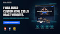 build a modern animated landing page with HTML CSS and javascript