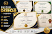 design editable diploma certificate, award certificate college certificate