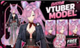 design custom live2d vtuber model, vtuber background and live2d character