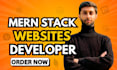 develop mern stack websites as full stack developer
