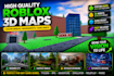 create roblox 3d maps, lobby, simulator map environments and game assets