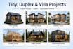 create tiny, dublex house and villa projects frame house, cabin house, container