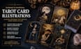 create elegant and mystical tarot card illustrations