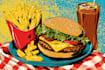 make a food pop art illustration