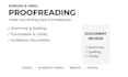 proofread and edit english academic documents and assignments