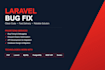 fix bugs and issues in your laravel application