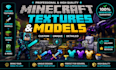 create custom minecraft textures, models, assets