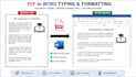 do PDF to word typing, copy paste and assignment formatting