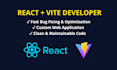 develop or fix your react web application