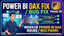 fix power bi dax formula and data model issues