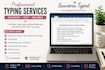 do typing, copy typing and proofreading of documents