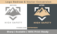 recreate, redraw, vectorize your logo