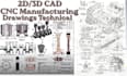 create engineering 2d,3d, detail cnc manufacturing technical drawings