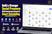 manage your social media and create content scheduled with buffer or hootsuite