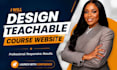 set up your teachable course, website and uploads