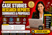 write case studies, research, and summaries