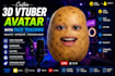 create a custom 3d vtuber avatar , face tracking for lens studio streaming