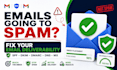 fix email deliverability, spam, spf dkim dmarc and dns issues