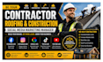 be your contractor roofing, construction roofing social media marketing manager