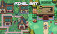 create 8bit 16bit pixel retro game art pixel environment tileset top down game