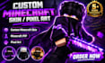 create custom minecraft skins, minecraft skin pfp design and pixel art
