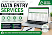 do data entry, web research, copy paste and excel work