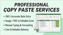 do accurate copy paste work, manual typing, and data entry
