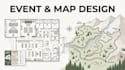 design conference map venue guide event navigation floor plan hiking map vector