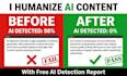 convert ai content to human writing