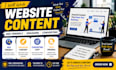 write SEO website content, website copy and landing page copy