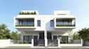 renovate duplex house exterior,contemporary interior, front elevation,cgi render