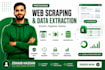 do web scraping, data extraction and web automation